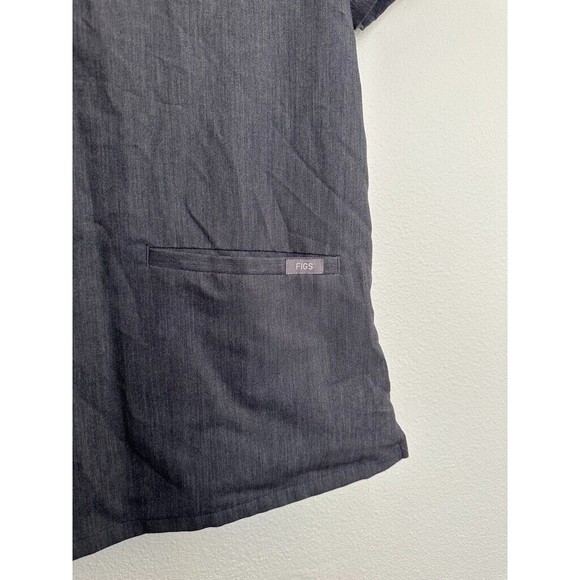FIGS Casma Three-Pocket Scrub Top Gray V-Neck Size Medium Women's FW1100 - Picture 6 of 10
